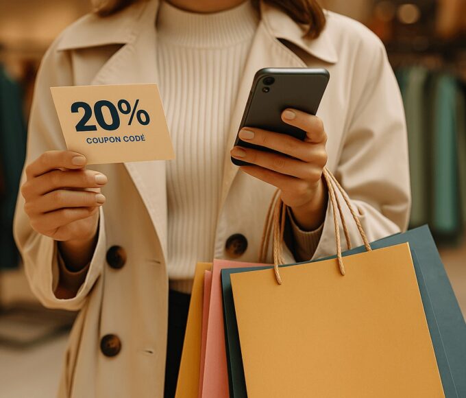 Mladá žena s nákupnými taškami počas výpredaja – premyslené a štýlové nákupné rozhodnutia bez zbytočností.